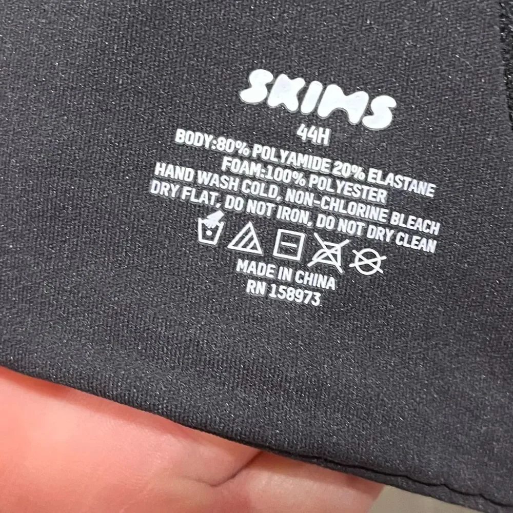 NWOT SKIMS Fits Everybody Underwire T-Shirt Bra Superstar Padded Onyx Size 44H